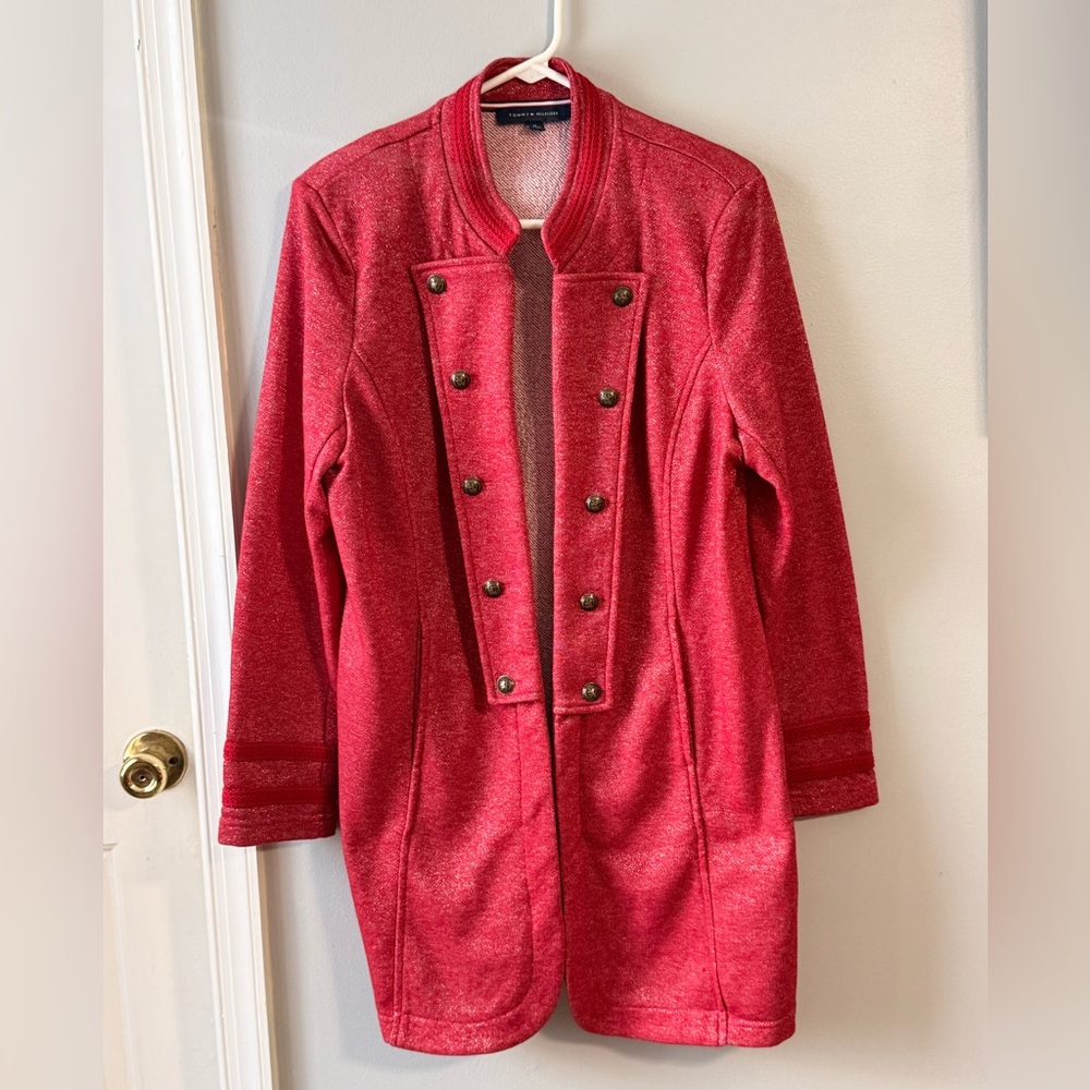 Tommy Hilfiger Women's Red Double-Breasted Coat